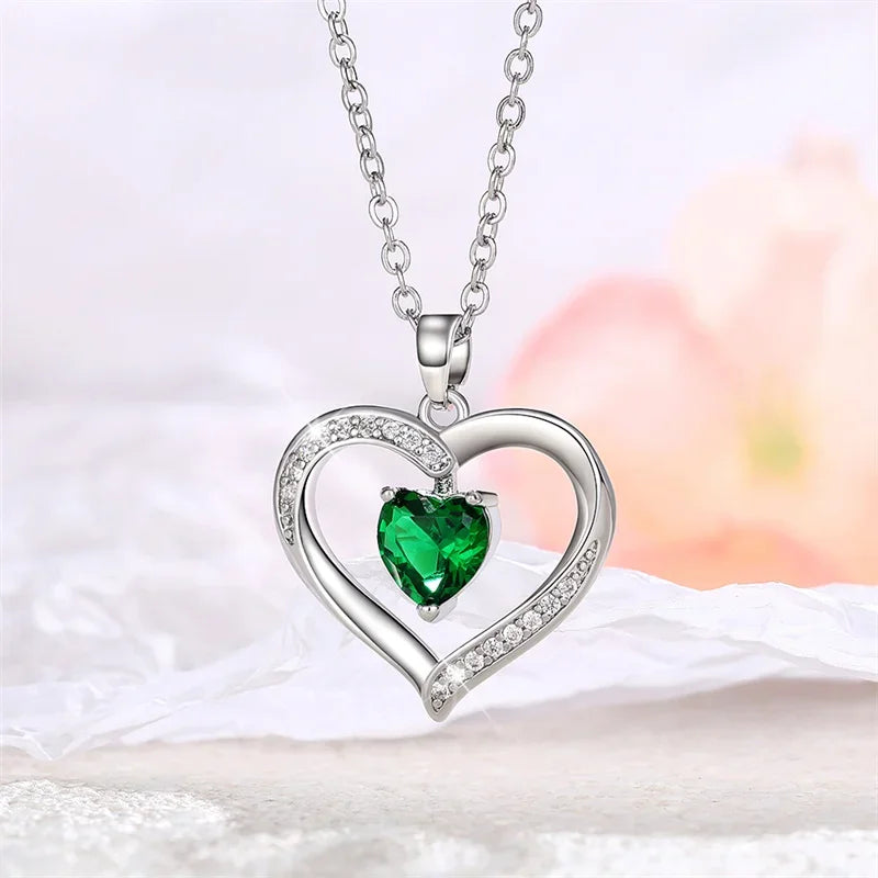 Elegant Style Heart shaped Pendant Necklace Hollow Design Mother's Day Gift Party Suitable for Best Friends Without Box Quick Pick Grocers