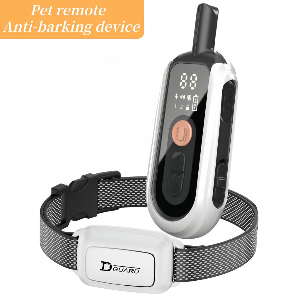 Electric Dog Training Collar Waterproof Dog Bark Collar Pet With Remote Control Rechargeable Anti Barking Device All Size Dogs Econic Blanks