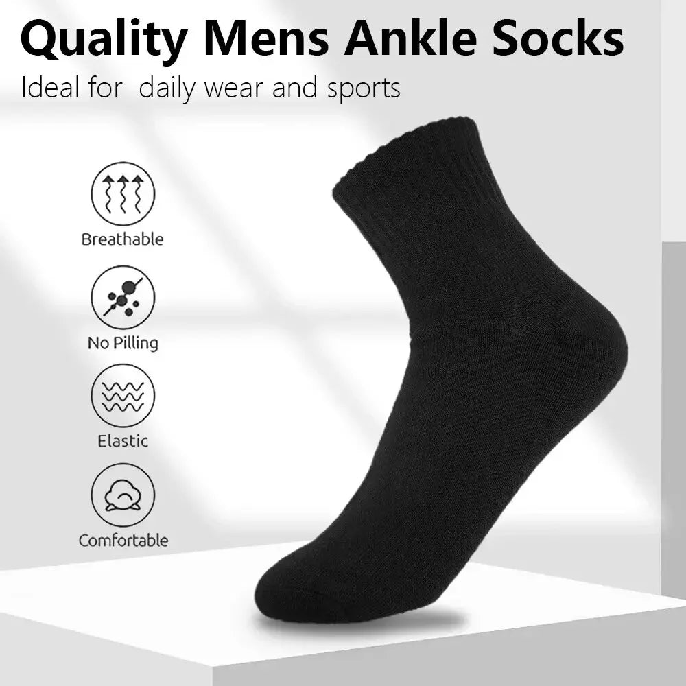 10/5/3MEN'S Mid-calf Socks Cotton Socks for All Seasons, Solid Colour and Versatile Econic Blanks