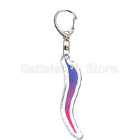 Gay Pride LGBT Rainbow Acrylic Keychain LGBTQ Transparent Double Sided Key Chain Key Ring Lesbian Keychains for Friends Gift Quick Pick Grocers