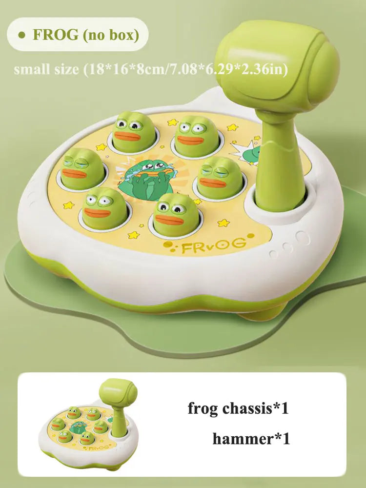 Duck/Frog/Pig Baby Toy Montessori Learning Game Educational Puzzle Gift for 12 24 Months Toddler Boy/Girl with Hammer Econic Blanks