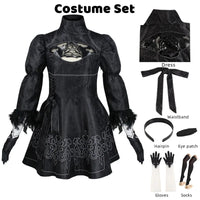 Anime Nier Automata Cosplay 9S Yorha 2B Cosplay Suit Male Women Outfit Wig Disguise Costume Plus Size Fancy Party Black Dress Quick Pick Grocers