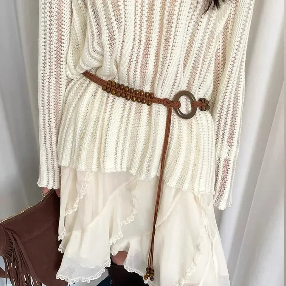 New Butterfly Tassel Waist Chain Y2K Trendy Bohemian Belt Summer Beach Accessories Vintage Flower Bohemian Belt Quick Pick Grocers