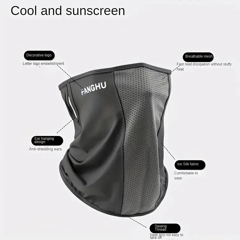 Cycling Masks Headwear Bandana Head Wrap Face Scarf Mask Neck Balaclava Breathable Light Cool Wind  Outdoor Hiking Ice Silk Mask Econic Blanks