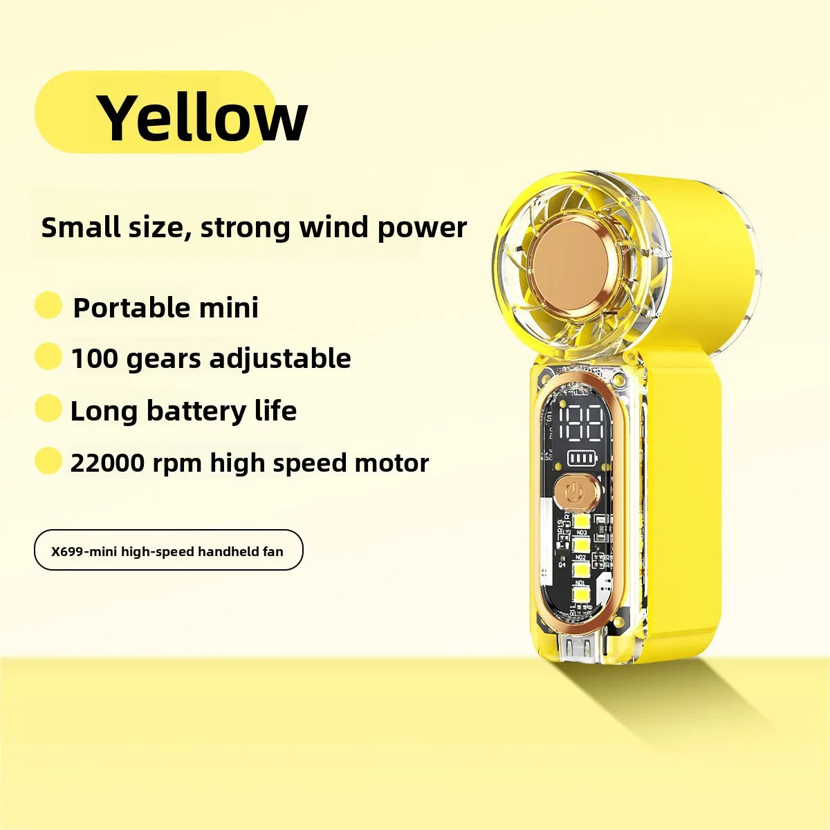 High Velocity Portable USB Charging Hand Fan Mini Powerful Pocket Fan With Strong Airflow For Summer Camping Sports Beach Travel Quick Pick Grocers