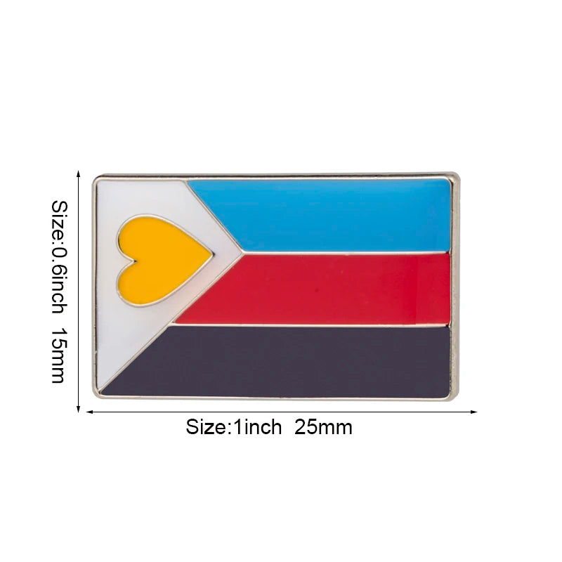 Pride Badge Bisexual Pansexual Brooch Lesbian Pride Pin Flag LGBTQ Gay Flag Lapel Pin Quick Pick Grocers