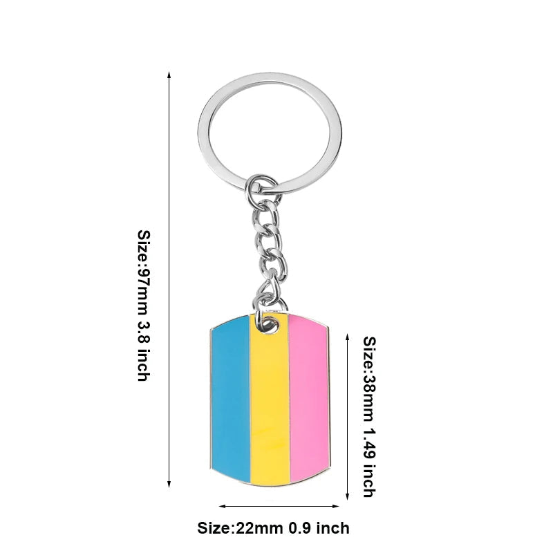 Progress Transgender Rainbow Pansexual pride Genderqueer pride Asexual Metal Key Ring Key Chain For Women Jewelry Quick Pick Grocers