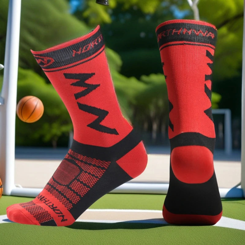 1/3/5 Pairs of Men's Mid-Calf Sports Socks, Fitness Compression Socks, Non-Slip and Breathable, High-Top Sports Socks for Men in Spring and Summer, Comfortable Mid-Calf Socks for Couples in Autumn, Suitable for Daily Activiti Quick Pick Grocers