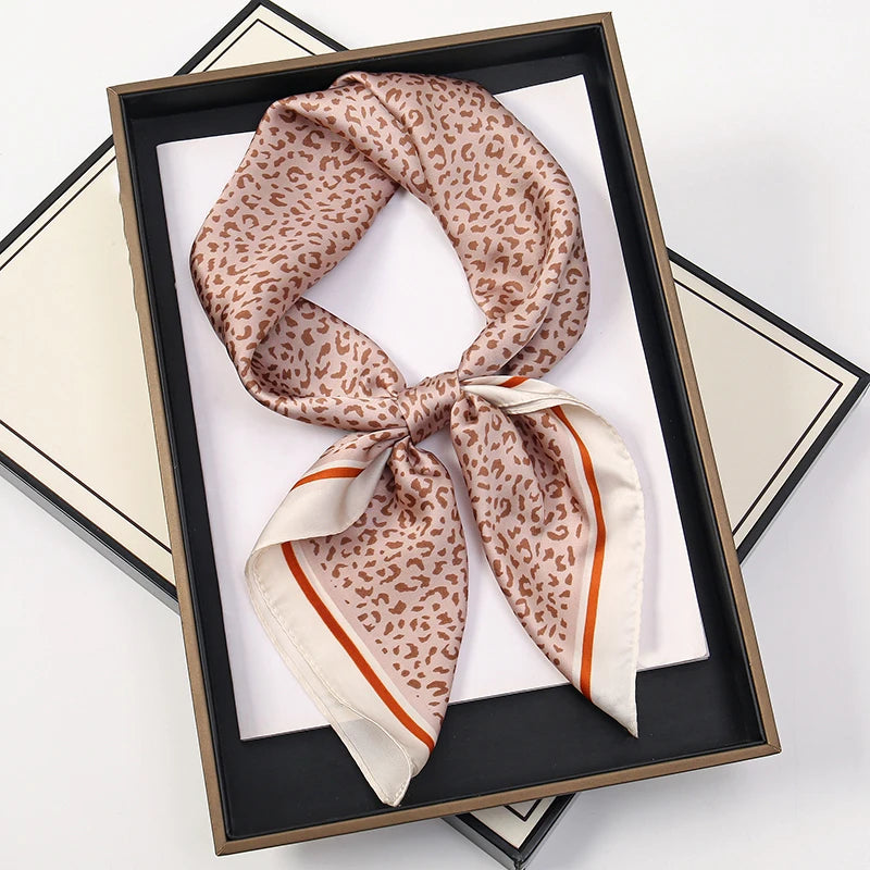 60Colors Luxury Scarf Women 70*70Cm Silk Feel Square Hair Wrapping Foulard Satin Shawl Big Size Head Bandana Hijab Handkerchief Quick Pick Grocers