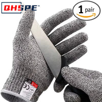 Level 5 HPPE Anti-Cut Gloves Kitchen Gardening Anti-Cut Knitted Gloves Anti-Thorn Wear-Resistant Glass Building Cutting Gloves Quick Pick Grocers