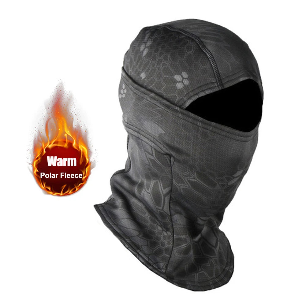 Winter Fleece Warm Camouflage Balaclava Outdoor Cold-proof Ski Cycling Full Face Mask Motorcycle Mask Helmet Lining Econic Blanks