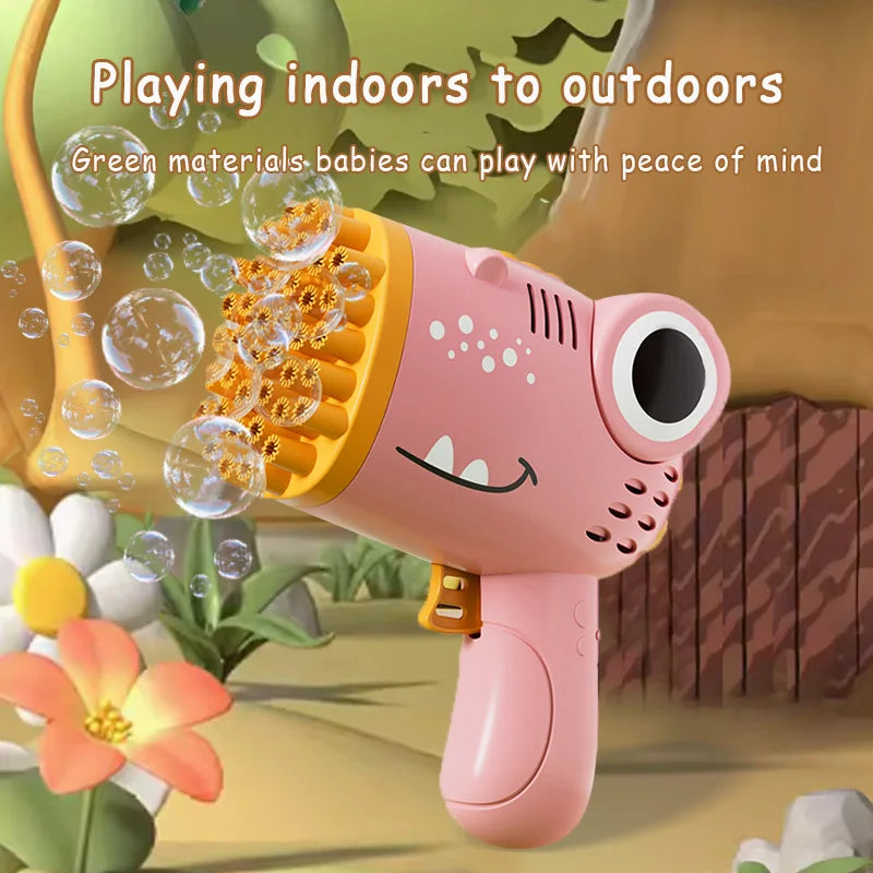 40 Hole Dinosaur Bubble Handheld Bubble Machine, Electric Bubble Gun Outdoor Wedding Party Toy(without Bubble Water) Quick Pick Grocers