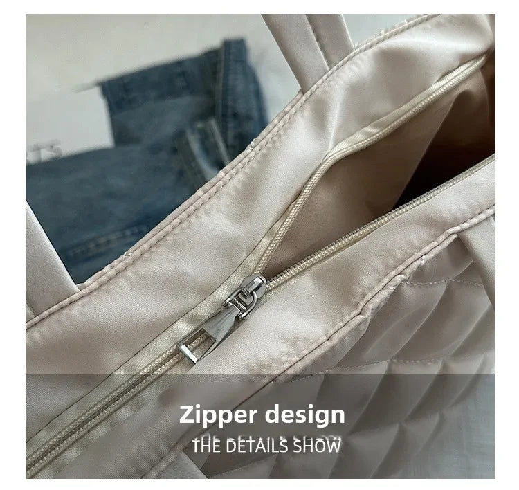 Rectangular Large Capacity Single Shoulder Bag for Commuting To Work Korean Style Women's Tote Bag Lightweight Casual Handbag Quick Pick Grocers