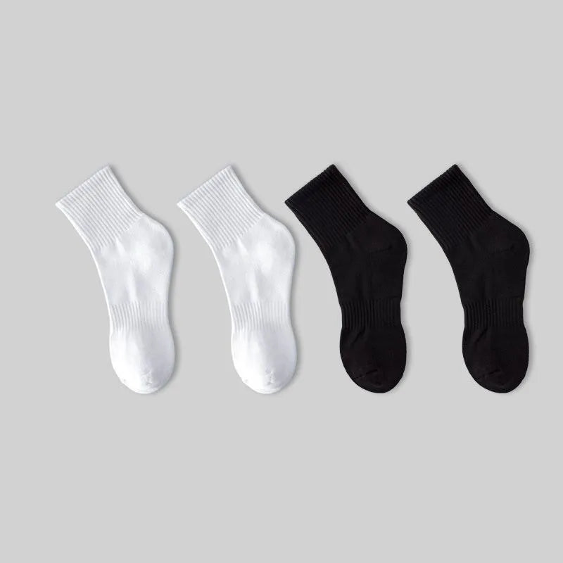 10/20 Pairs Neutral Solid Color Round Neck Socks Spring Summer Sweat Absorbing Breathable Soft Comfortable Couple Sports Socks Quick Pick Grocers
