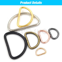 20-1000pcs Metal D Ring Adjustable Buckle Clasp For Webbing Backpacks Straps Bags Cat Dog Collar Chain Buckles DIY Accessorie Quick Pick Grocers
