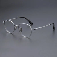 YIMARUILI Luxury Pure Titanium Men and Women Eyeglasses Frame Retro Round Big Wide-rimmed Optical Prescription Glasses CT-266 Econic Blanks