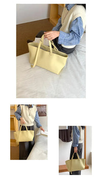 Casual Soft Tote Women Bag PU Leather Shoulder Bags for Women 2026 NEW High Quality Handbags and Purses Large Shopper Purses Quick Pick Grocers