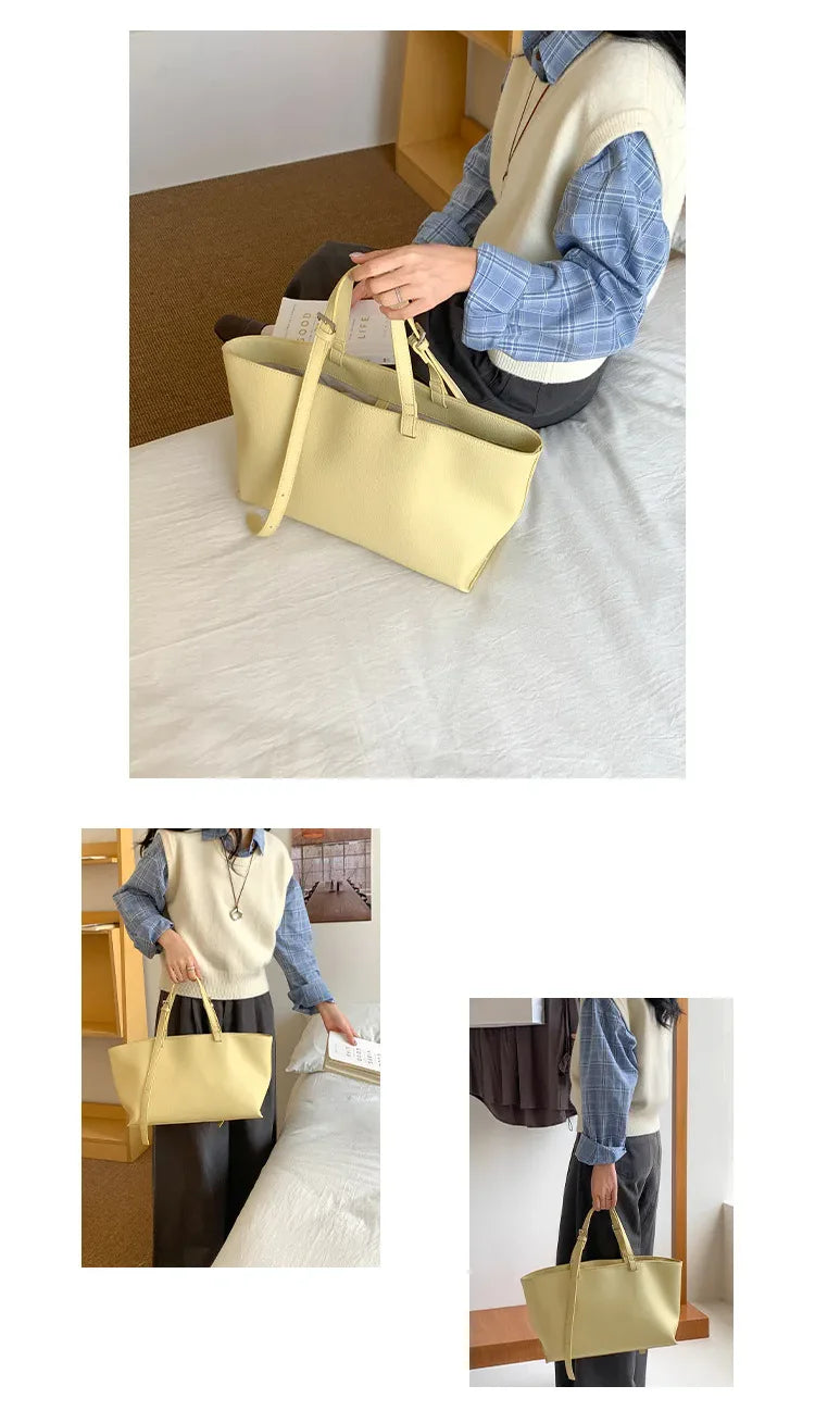 Casual Soft Tote Women Bag PU Leather Shoulder Bags for Women 2026 NEW High Quality Handbags and Purses Large Shopper Purses Quick Pick Grocers