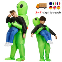 ET-Aliens Inflatable Costume Scary Monster Cosplay For Adult Kids Thanksgiving Christmas Party Festival Stage Children Clothing Quick Pick Grocers