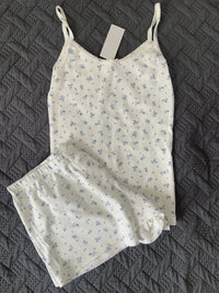 Strawberry Vest Shorts 2 Pieces Set Woman Eyelet Bow Slim Tank Top with Elastic Waist Patchwork Straight Short Pant Sweet Sets Quick Pick Grocers