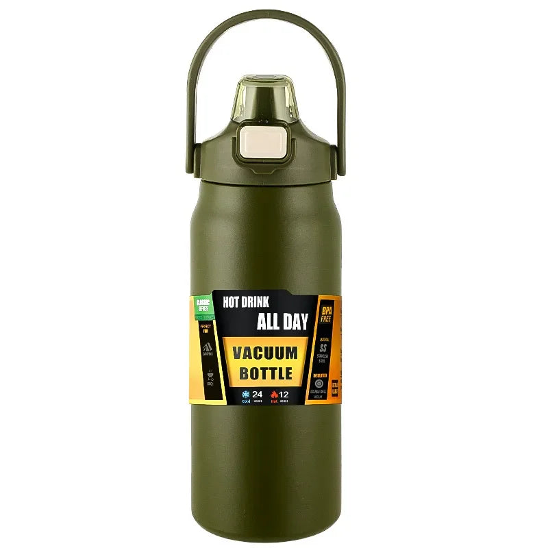 Outdoor Thermos Portable 304 Stainless Steel Thermal Mug Tumbler Vacuum Flasks Cold and Hot Sports Water Bottle with Straw Econic Blanks