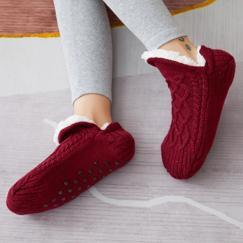 Thermal Mens Slipper Socks Winter Warm Short Cotton Thickened Home Sleeping Soft Non Slip Grip Fuzzy Floor Sock Fluffy Male Purest Peak