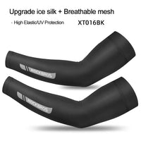 ROCKBROS  Arm Sleeve Breathable Quick Dry UV Protection Cycling Sport Sleeve Ice Fabric Sunscreen Sports Wear Fitness Arm Sleeve Quick Pick Grocers