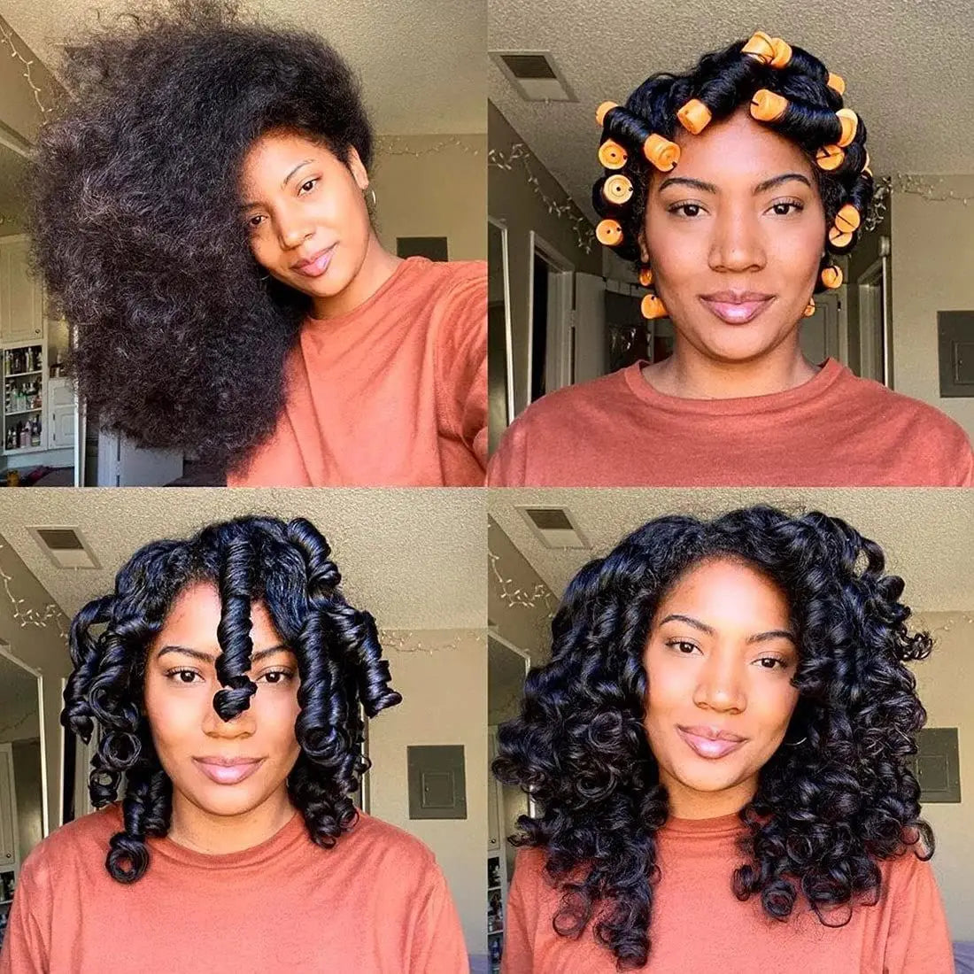 10pcs Hair Cold Roller Heatless Curling Curlers Hair Heatless Curling Rods Magic Hair Curlers Without Heat Wave Curly Perm Rods Quick Pick Grocers