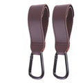 Baby Stroller Hook Fashion PU Leather Adjustable Pram Hook Cart Organizer Diaper Bag Hanger Children Boy Girl Travel Accessories Purest Peak