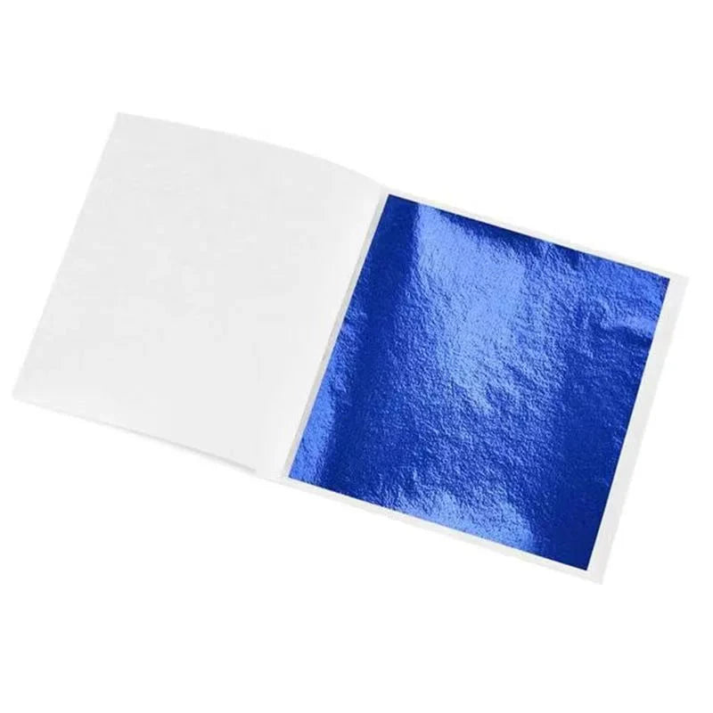 100 Sheets DIY Nail Gold Leaf Sheets Painting Gold Leaf Paper Art Craft Paper Birthday Party Wedding Cake Dessert Decorations Econic Blanks