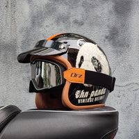 Retro semi-open motorcycle helmet cross-country motorcycle accessories motorcycle helmet 3/4 retro helmet in winter Quick Pick Grocers