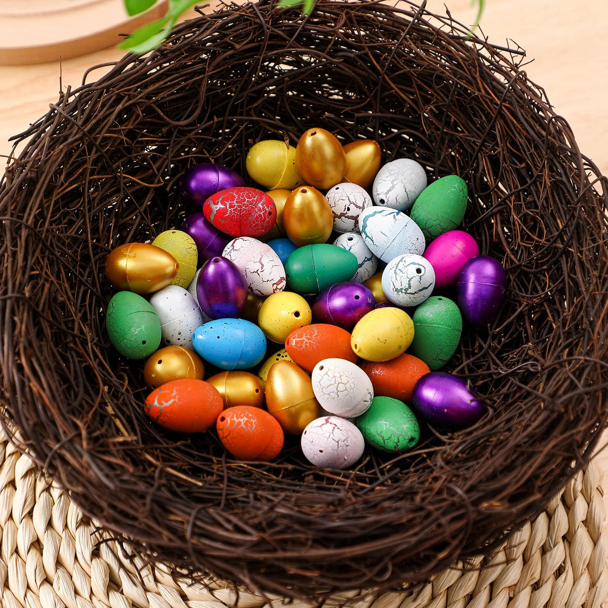 Sunpao 60pcs Magic Dinosaur Eggs Hatching in Water Growing Dinosaur Egg Animal Breeding Educational Toys for Children Kids Gifts Quick Pick Grocers