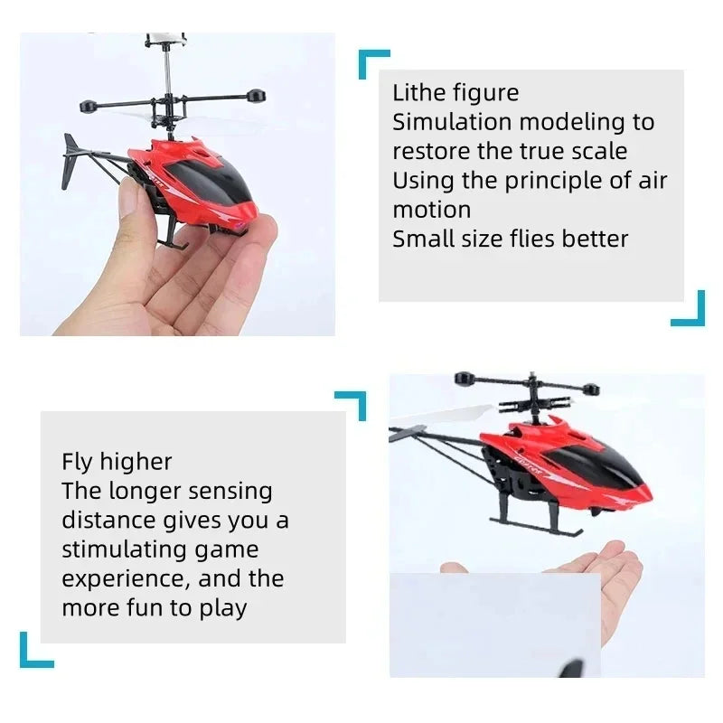 Rechargeable Mini RC Drone Remote Safe Fall-resistant RC Helicopters Drone Children Toys（No remote control battery） Econic Blanks