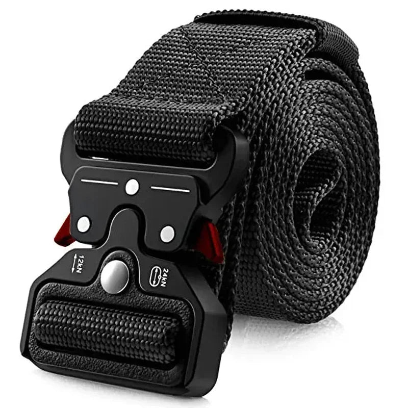 Genuine Tactical Belt Quick Release Outdoor Military Belt Soft Real Nylon Sports Accessories Men And Women Black Belt Quick Pick Grocers