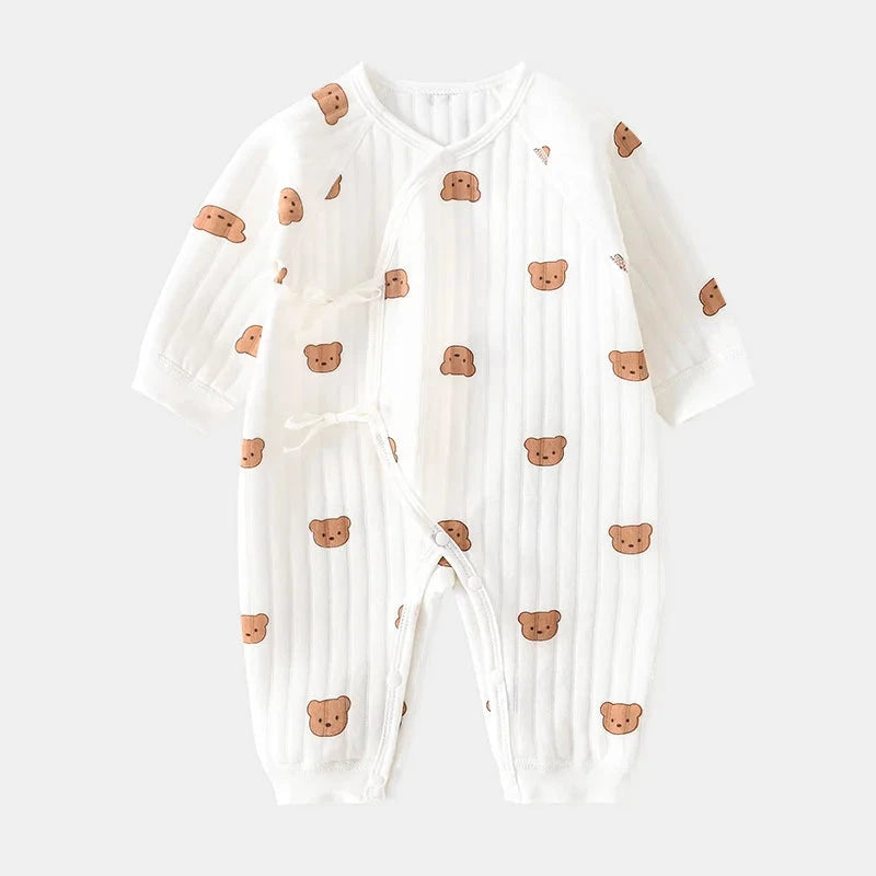 Boys Girls Bodysuit Newborn Winter Onesie Clothes Cotton Toddler Home Wear  0-6M Thickened Spring and Autumn Clothing Econic Blanks