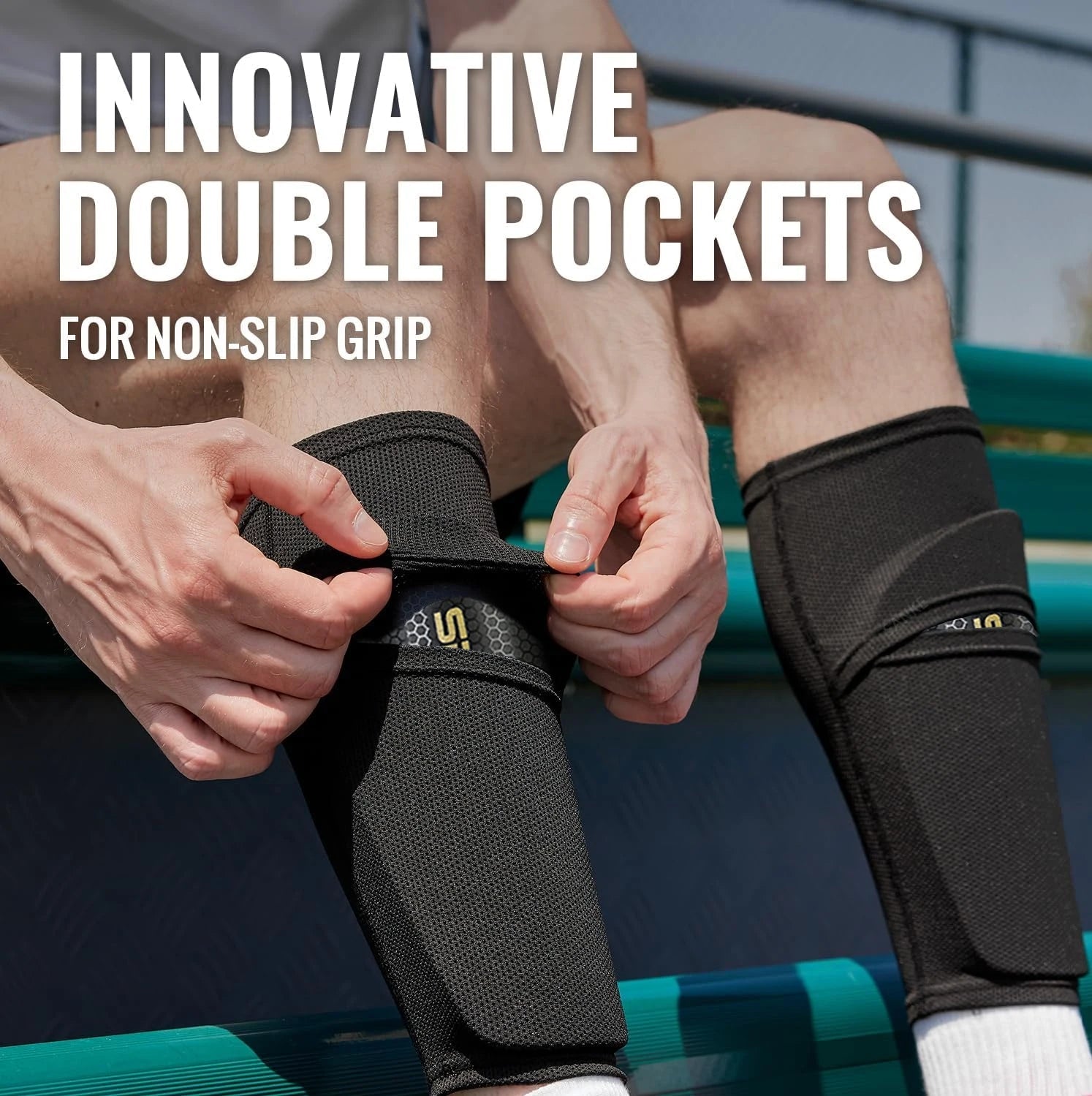 Sanke 1 Pair Soccer Football Shin Guard Teens Socks Pads Professional Shields Legging Shinguards Sleeves Protective Gear Quick Pick Grocers