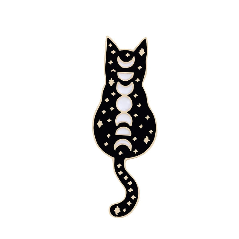 20 Styles Cute Cats collection Enamel Pins Dried Fish Bag Brooch Cartoon Animal Badges Denim Lapel Jewelry Gift for Kids Friends Quick Pick Grocers