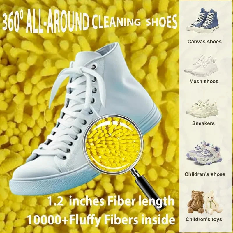 1/2/4PCS Shoe Washing Machine Bag with Liquid Shoe Brush Set Durable Laundry Shoe Bag and Soft Bristle Clean Brush for All Shoes Econic Blanks