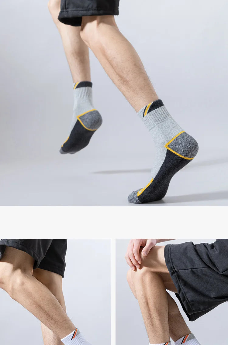 Professional Tennis Cotton Socks Towel Bottom Sports Color Matching Elite Men's Tube Business Running Basketball Socks Thickened Quick Pick Grocers