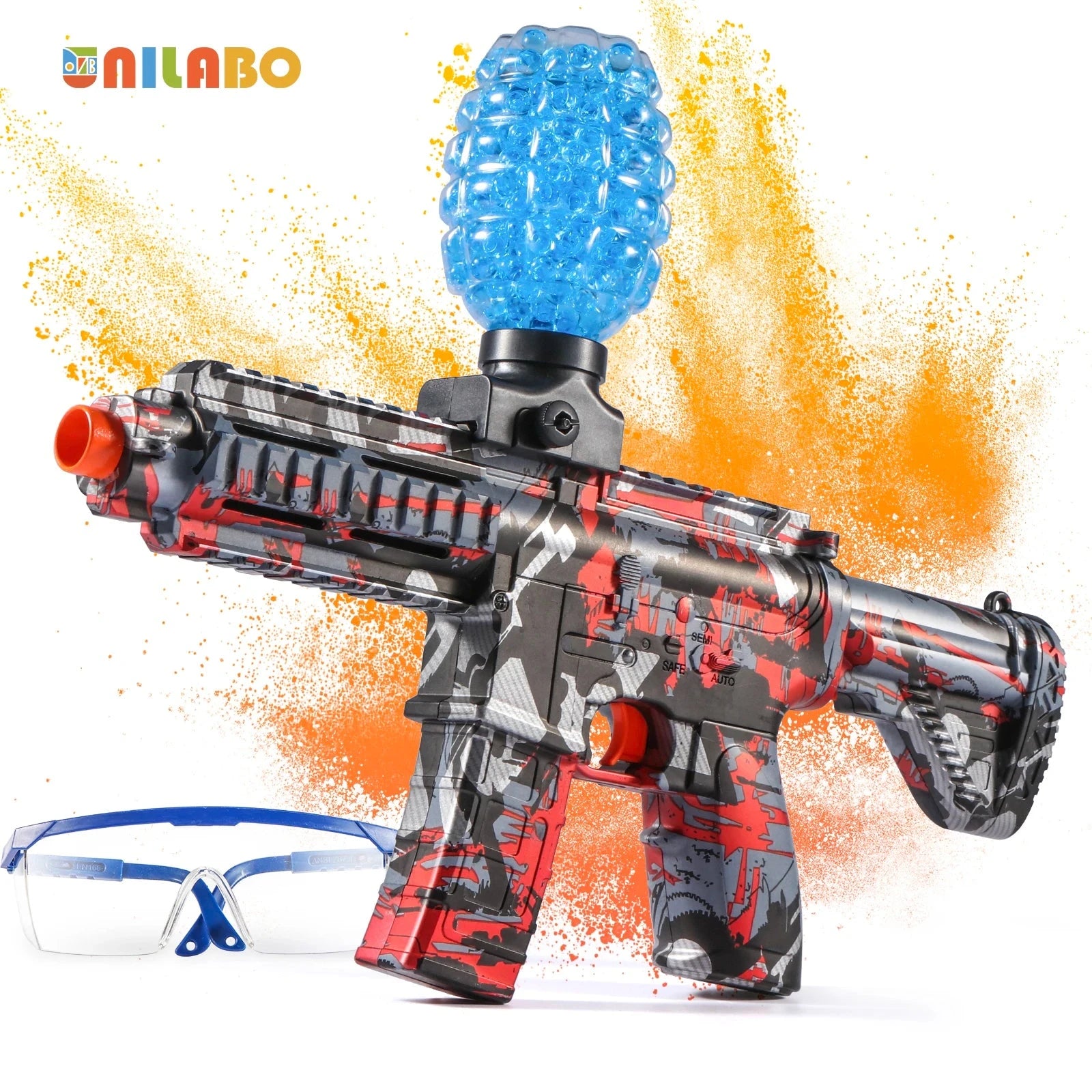 M416 Electric Ball Blaster Toy Gun - High-Speed, Metallic Finish, Rechargeable - Halloween Thanksgiving Gift(Bullets Excluded) Econic Blanks