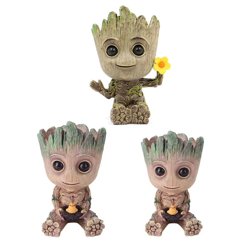 Home Decoration Groot Planter Flower Pots For Indoor Flowers Pot Tree Man Ornaments Anime Figure Statue Art Crafts Kid Men Gifts Quick Pick Grocers