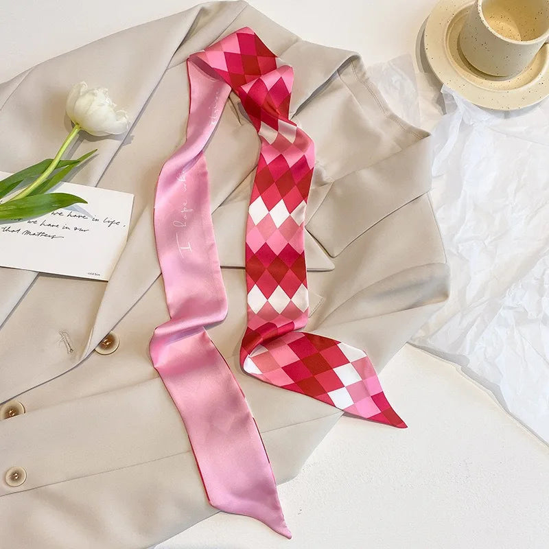 Cashew flower silk scarf, double-sided printed headband, ins decoration, versatile triangle scarf accessories Quick Pick Grocers