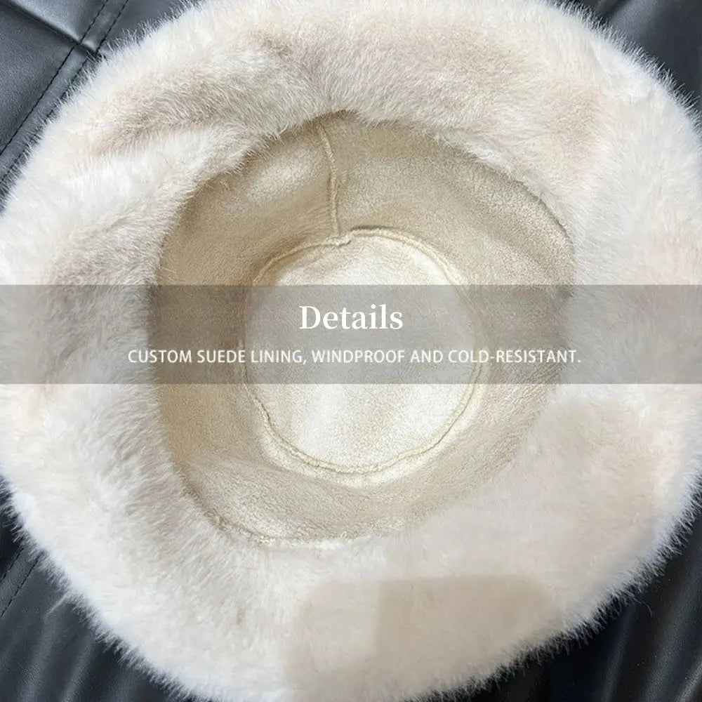 Fluffy Fur Fisherman Hat For Women Winter Plush Ear Protection Cap Windproof Warm Female Panama Caps Solid Fashion Bucket Hat Purest Peak