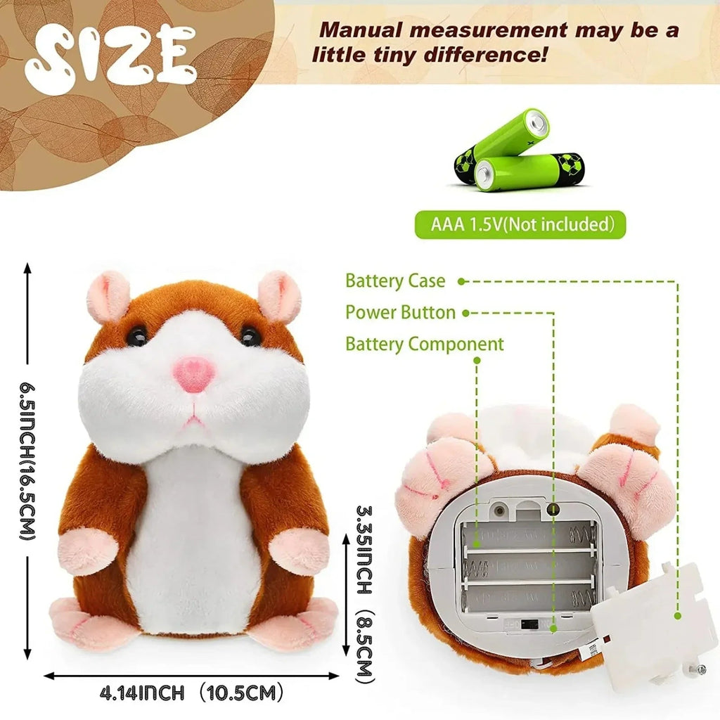 Learn To Imitate Talking Little Hamster Animal Plush Funny Toy Talking Nod Hamster Doll Soothing Crying Baby Toy Kids Gift Quick Pick Grocers