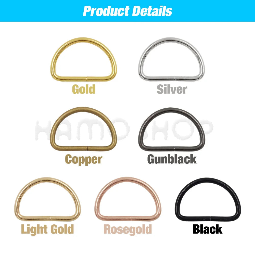 20-1000pcs Metal D Ring Adjustable Buckle Clasp For Webbing Backpacks Straps Bags Cat Dog Collar Chain Buckles DIY Accessorie Quick Pick Grocers