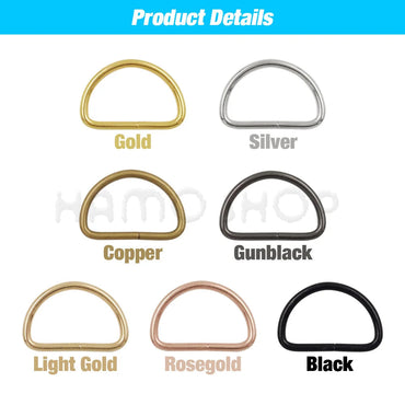 20-1000pcs Metal D Ring Adjustable Buckle Clasp For Webbing Backpacks Straps Bags Cat Dog Collar Chain Buckles DIY Accessorie Quick Pick Grocers