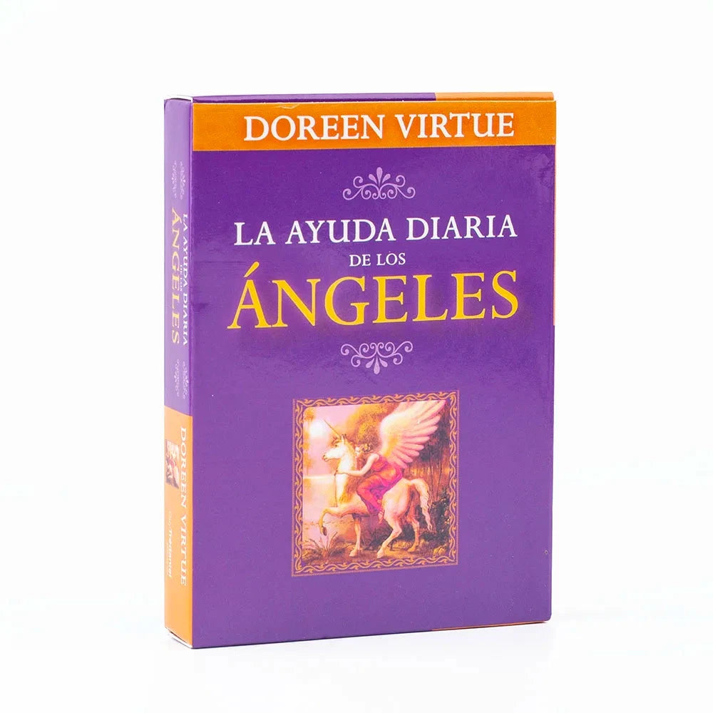 Daily Guidance From Your Angels Oracle 44 Cards Deck 10.4*7.4cm Spanish Version Fate Divination Tarot Board Playing Game Econic Blanks