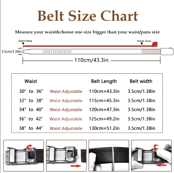 Fashion Designer Belt for Men High Quality Genuine Leather Men Belt Alloy Buckle Automatic Belt Business Belt Men Quick Pick Grocers