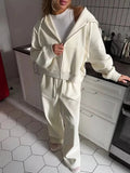 Beautiful Women's Tracksuits with A Zipper and A Hood Trousers Pink Two Piece Set Women Blue Classic Pant Sports Suit for Spring Quick Pick Grocers