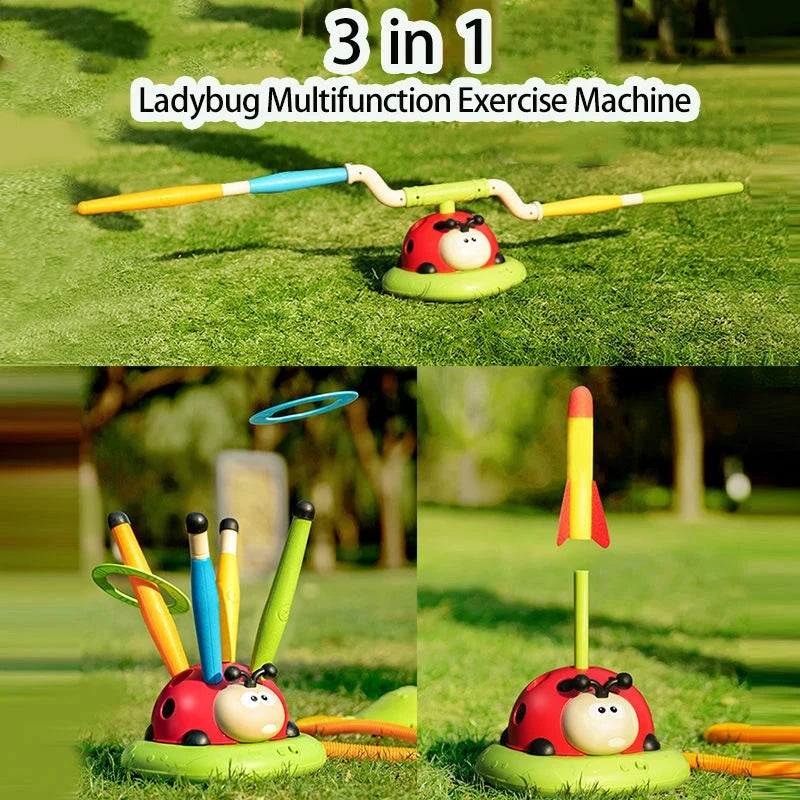 Ladybug Sport Entertainment Game Toy Multifunction Rope Skipping Machine Ferrule Jump Rocket Launcher Outdoor Educational Econic Blanks